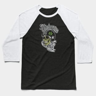 Biker Skull Baseball T-Shirt